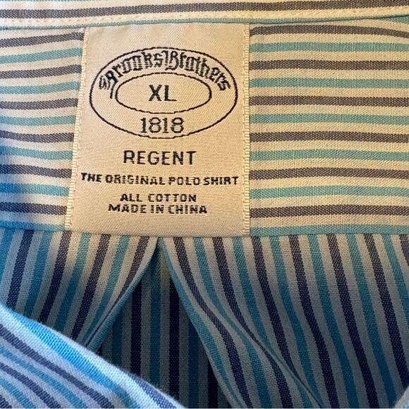 Brooks Brothers Men’s Button Up Shirt Sz XL Striped 100% Cotton Preppy, Ivy - Picture 5 of 6